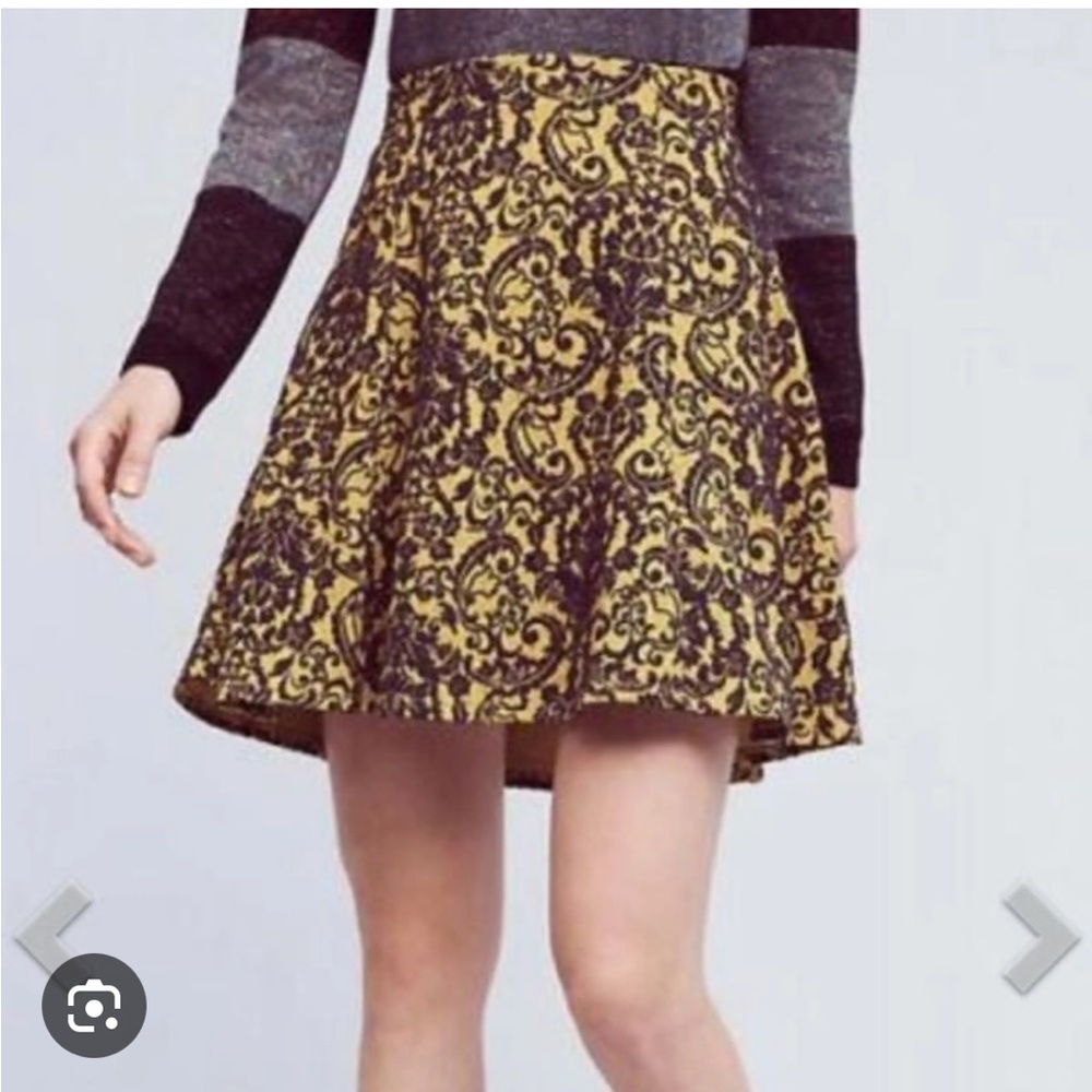 Anthropologie Maeve Jacquard Mini Skirt